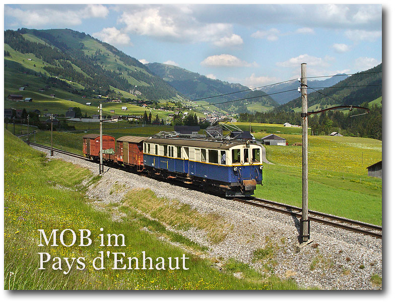 Montreux Oberland Bernois MOB im Pays d'Enhaut